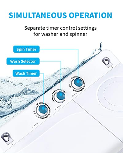 ROVSUN-Compact-Twin-Tub-Portable-Mini-Washing-Machine-26lbs-Capacity-Washer18lbs-Spiner8lbs-Built-in-Drain-PumpSemi-Automatic-for-Camping-Apartments-Dorms-RVs-White