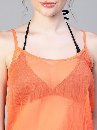 Image of oxolloxo Women Printed Flared Beachwear Dress