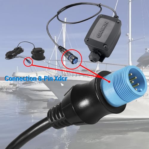 Image of 010-12122-10 Adapter Compatible with Connecting 8-Pin Transducers with XID to 12-Pin Sonar Marine Devices, Replace for Part Number 010-12122-10