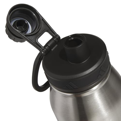 Image of adidas Metal Water Bottle 1L | Double-Wall Insulated, Leak-Resistant Lid, Stays Cold 24 Hours, Stays Hot 12 Hours, Swap-Friendly Lid, Workouts & Daily Use