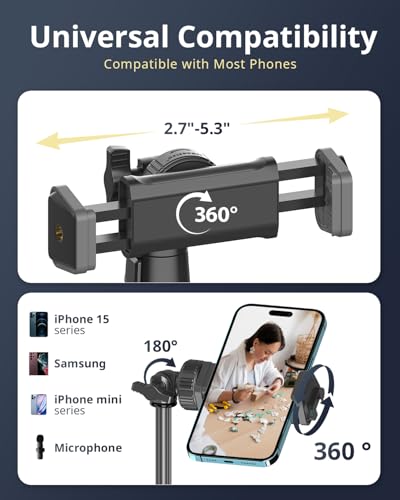 image for UBeesize 12'' Selfie Ring Light with 62’’ Tripod Stand for Video R