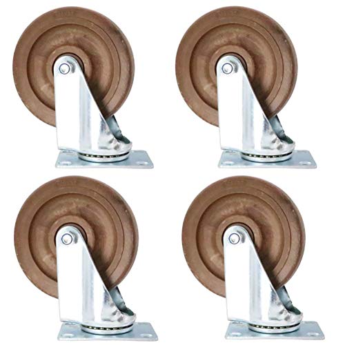 DDTP Ruedas de Ruedas Giratorias con Frenos Cortillas Industriales Ruedas de Transporte para Equipos de Alta Temperatura, Hornos, Carros, Muebles Y Otros Equipos, Eslovillas, Resistente Al Desgaste/4 Cover
