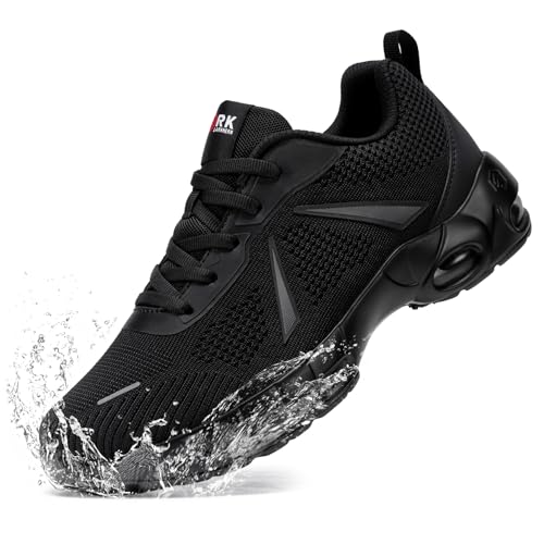 LARNMERN Kochschuhe Herren rutschfeste Schuhe Küche Arbeitsschuhe Wasserfeste Koch Schuhe für Männer Kellner Gastro Restaurant OHNE-Stahlkappe Leicht Sportschuhe,Schwarz 43 EU