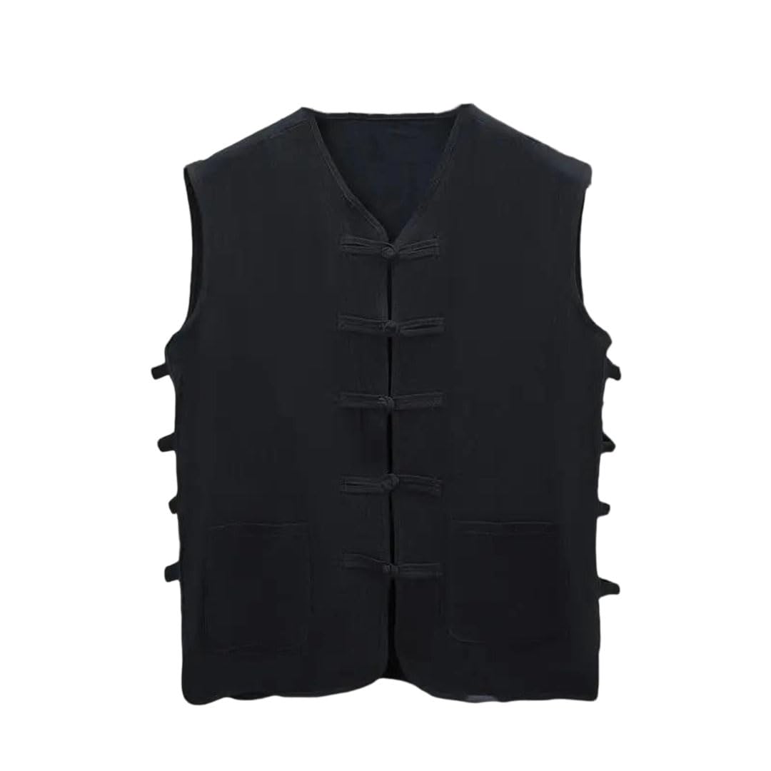 Camiseta sin mangas para playa y terraza de verano cuello en V con bolsillo 7