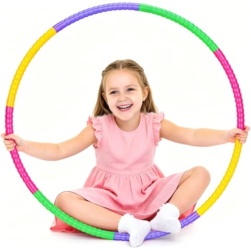 1PC Detachable Hula Hoop Adjustable Hoola Hoop Hula Hoops Lightweight Hula Hoop Hula Hoops for Indoor & Outdoor Play Fitness & Pet Training