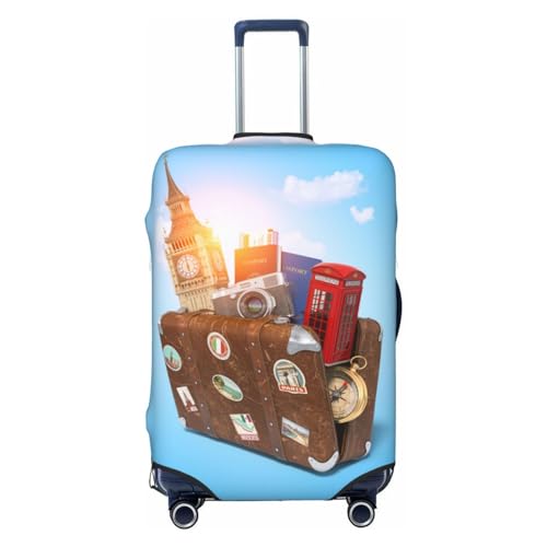 Trip to London Travel Luggage Covers - Elasticity Suitcase Covers Protector for Luggage 18-32 Inch