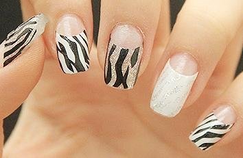 [Ang Nail] Deep French Glitter Nail Strips - Sexy You