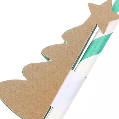 Pitillos de papel decorativos verdes Luxshiny 10 unidades miniatura 6