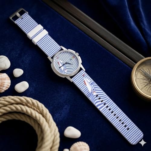 Image of Multicolor Designer Funkey Theme Silicone Strap and Dial Wrist Watch - Fun-108