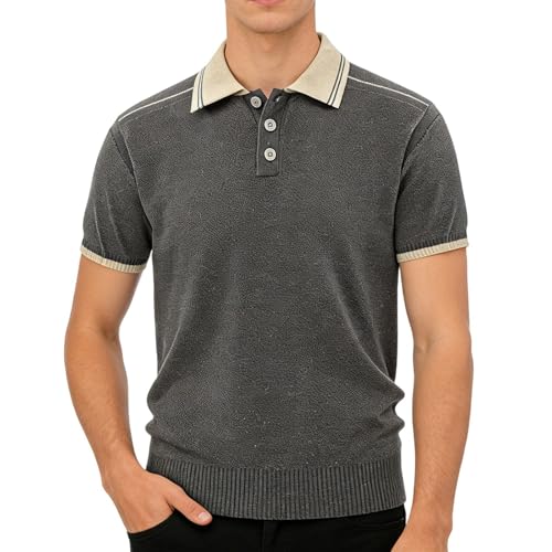 Polo en coton homme à manches courtes | T-shirt basique et décontracté d'été