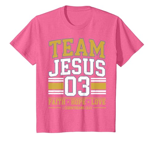 Team Jesus 03 Christian Good Youth Boy God Brother Toddler T-Shirt, Youth, Pink Heather, Large