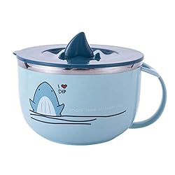 Cereal Container Instant Noodle Bowls with Lid and Handle Stainless