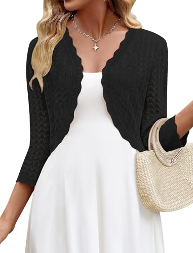 Zeagoo Women Bolero Shrug Crochet Cropped Cardigan Lightweight Summer Tops