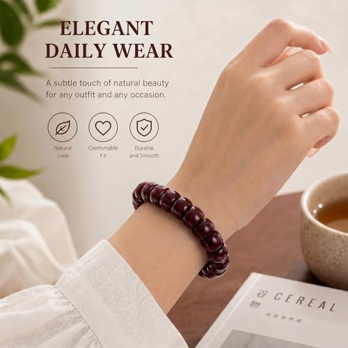 Image of Long tiantian Bodhi Fidget Bracelet for Women Natural Mudi Bodhi Seed Stretch Bracelets Protection Healing Jewelry Anxiety Relief Items
