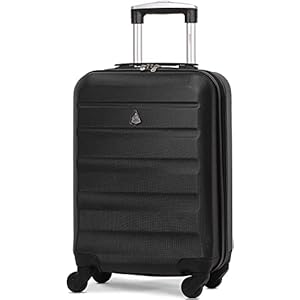 Aerolite Lightweight 55cm Hard Shell 34L Travel Carry On Hand Cabin Luggage Suitcase 4 Wheels, Approved for Ryanair…
