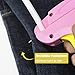 Stitch Gun for Clothes - Includes 6 Fine Needles, 1000 White & 1000 Black Fasteners, Handheld Stitch Gun - Quick Clothing Fixer, Tag Gun for Clothes (Pink Yellow)
