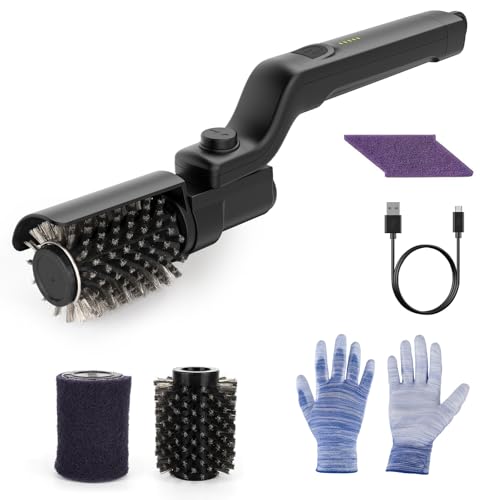Electric BBQ Grill Brush for Outdoor Electric BBQ Grill Cleaner with 3-Speed and Adjustable Angle Rechargeable Grill Cleaning Brush for Barbecue Grates