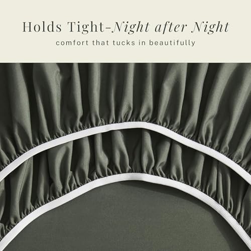 Image of Hearth & Harbor Bed Sheets, Luxury Soft 6 Piece Bed Sheet Set Extra Deep Pocket Fitted Sheets Fits Mattress up to 21 inch, Double Brushed Bedding Sheets & Pillowcases,