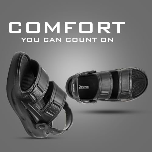 Image of DOCTOR HEALTH SUPER SOFT Men's Sports Sandals | Lightweight EVA Sandals with Back Strap | Anti-Skid Cushioned Comfort Outdoor Casual Walking Sandals