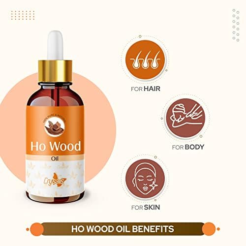 Image of Crysalis Pure Natural Undiluted & Organic Standard Ho wood(cinnamomum camphora) Essential oil Steam Distilled Calms Senses Cools Skin Diffuser Oil Promotes Peaceful Environment Aromatherapy - 100ML