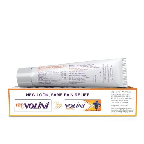 Image of Volini Pain Relief Gel 50g - Fast Acting Muscle Relaxant & Joint Pain Relief - Non Greasy Formula with Diclofenac Diethylamine
