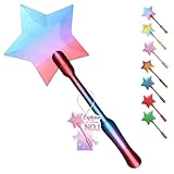 Explcior 3D Printed Credit Card Wand Tap to Pay, Magic Fairy Wand Card Holder, Star Wands Contactless Payment Cards Holder, Suitable for Kids Pranks and Contactless Payments Easy Checkout(Rainbow2)