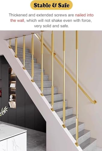 Poteaux de garde-corps 150cm noir escalier intérieur hôtel et loft - 6