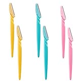 JSBelle Set de 6 Eyebrow Razor, Maquinilla de afeitar ceja afeitadora con cubierta de precisión para mujer (6 piezas)