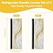 lakefvgk Washable Kitchen Appliance Handle Covers, White Marble Refrigerator Handle Covers Set of 2, Replacement Handles Keep Appliance Clean for Fridge, Microwave, Dishwasher, Oven
