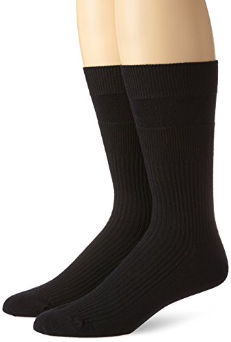 Florsheim Mens Non-Elastic Comfort Top Socks (Pack of 2)