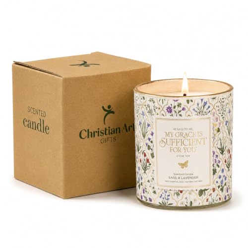 Image of Christian Art Gifts Grace is Sufficient Scented Candle: Soy Wax