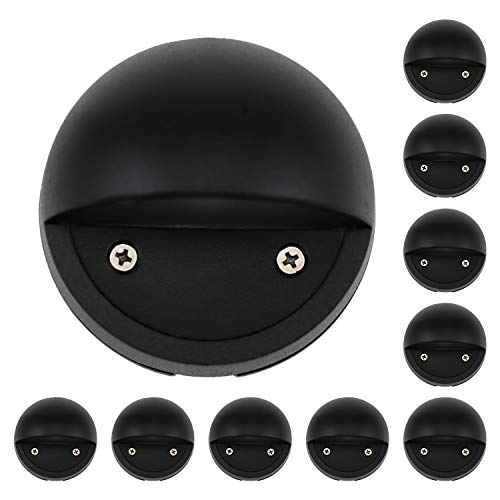 2W LED Deck Lighting Low Voltage Deck Lights Landscape Lighting Landscape Lights Outdoor Replaceable G4 LED Bulb 3000K Aluminum housing for Step,Pathway,Walkway,Deck,Yard Black, Pack of 10 2W LED Deck Lighting Low Voltage Deck Lights Landscape Lighting Landscape Lights Outdoor Replaceable G4 LED Bulb 3000K Aluminum housing for Step,Pathway,Walkway,Deck,Yard Black, Pack of 10