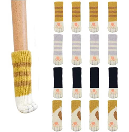 Funda para patas de gato, 16 piezas, funda para patas de silla, antideslizante, funda para patas de muebles, funda para patas de gato, funda para pies de mesa.