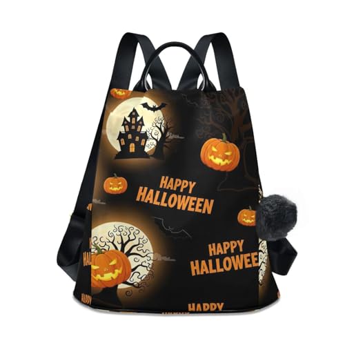 Sac à dos citrouilles d'Halloween femme idéal pour les sorties urbaines et soirées