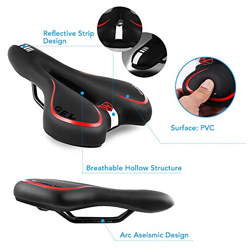 Andoer Selim de bicicleta almofada de assento de bicicleta confortável gel selim de bicicleta