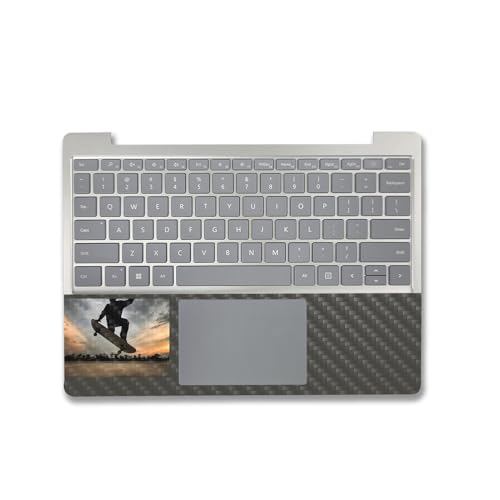 Image of MightySkins Carbon Fiber Skin Compatible with Microsoft Surface Laptop Go 3 (2023) Full Wrap Kit - Ollie | Protective, Durable Textured Carbon Fiber Finish | Made in The USA