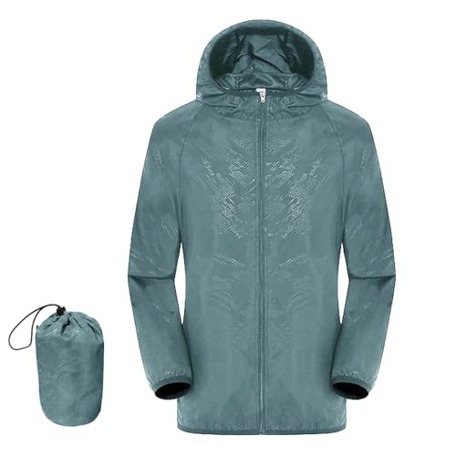 Trainingsjacke Hundesport Damen Regendicht Windbreaker Jacken Herren Mäntel Jacken (Grey, L)