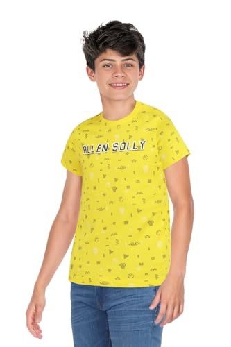 Image of Allen Solly Boys' Crew Neck T‑Shirt | All‑Over Print Design, Soft Cotton Fabric, Comfortable Casual Wear