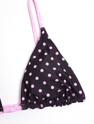 Image of ZAFUL Women's Triangle Bikini Floral String Bikini Set Two Piece Swimsuit Bathing Suits