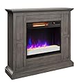 duraflame® Wall Mantel Electric Fireplace, Weathered Gray