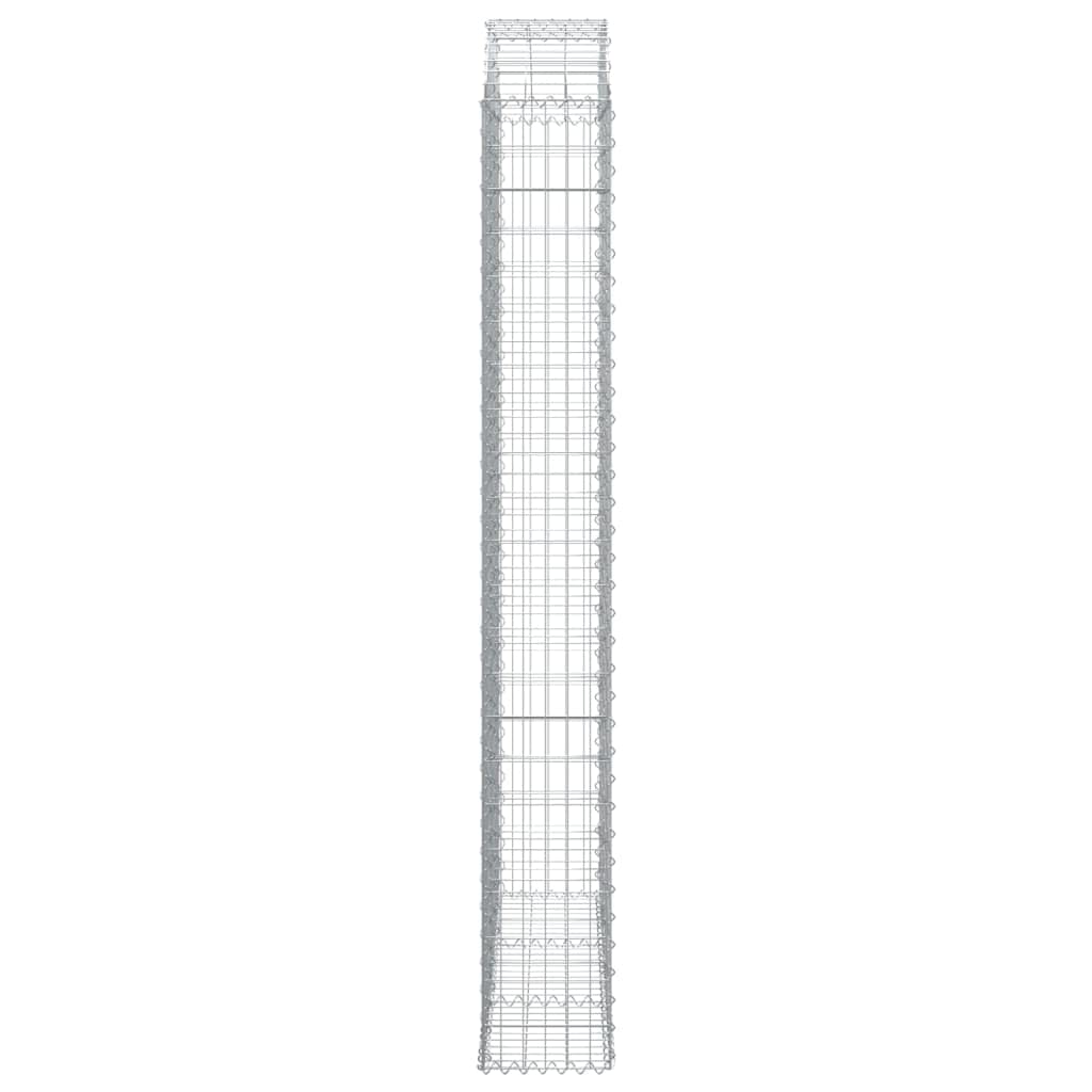 Gavión con arco alto, 150 x 30 x 220/240 cm, hierro galvanizado