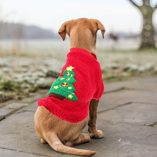 Disfraz para perro árbol de Navidad rojo talla L miniatura 3