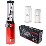 KANBOL Aluminum Air Can Crusher, Soda Beer Can Crusher for Recycling 12 oz and 16 oz Cans-Red…