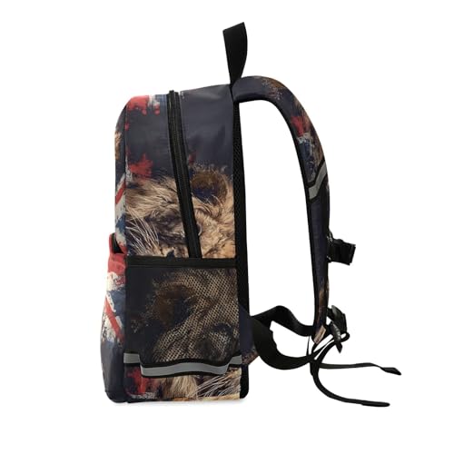panksolu British Flag with Lion Toddler Backpack for Boys Girls Kids Backpacks Preschool Bag Travel Bag2