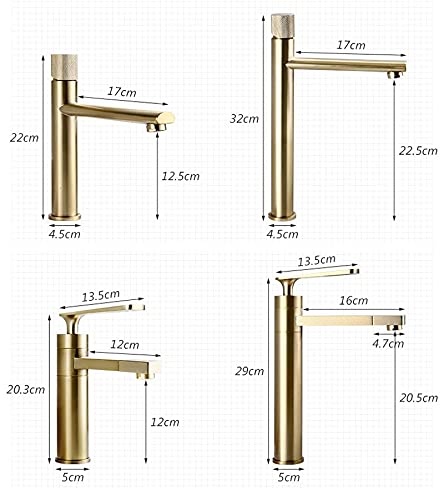 Robinet de lavabo en laiton or brossé pour salle de bains chic - 2