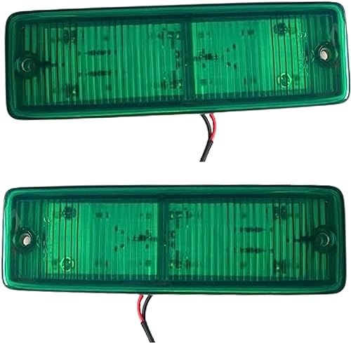 Feux clignotants LED camion et bus 12V vert : marqueur de gabarit super bright set de 6