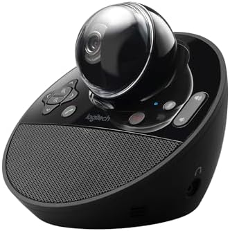 Logitech BCC950 video konferans web kamerası, eller serbest konuşma sistemi, HD 1080p, 180°görüş alanı, geniş bant ses, motorlu kamera, çok yönlü hoparlör, 1-4 kişilik, PC/Mac için, siyah - Görsel 4