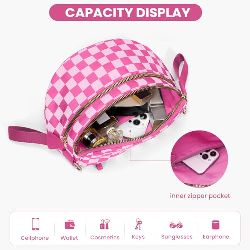 Bum Bags for Women - Polka Dots Crossbody Bags Large Capacity Bumbags Nylon Fanny Packs Belt Purse4