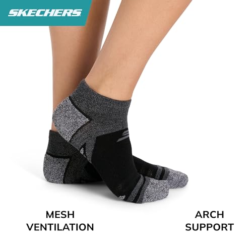 Skechers Women's 3-Pack Performance Golf Low Cut Socks, Odor Control & Mesh Ventilation3