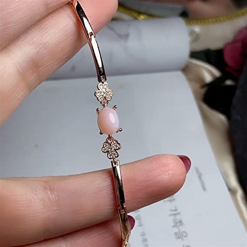 Opale rose 925 bague en argent massif de qualité supérieure